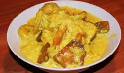 Curry de patates douces et bananes plantains